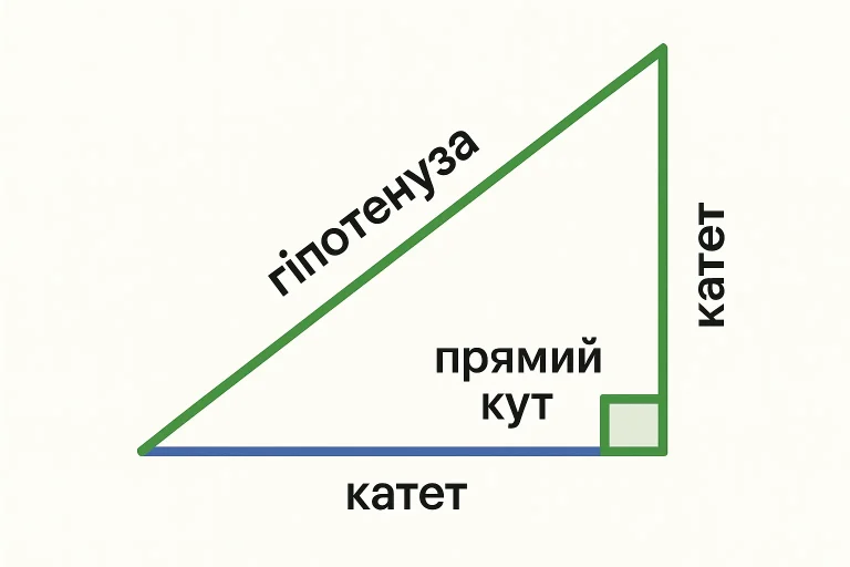 Катет у трикутнику: просте пояснення для школярів і дорослих
