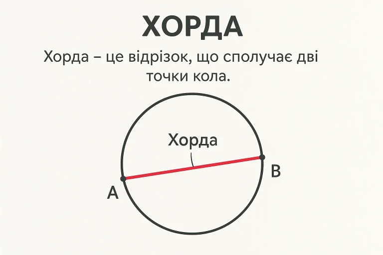 Що таке хорда – визначення та просте пояснення