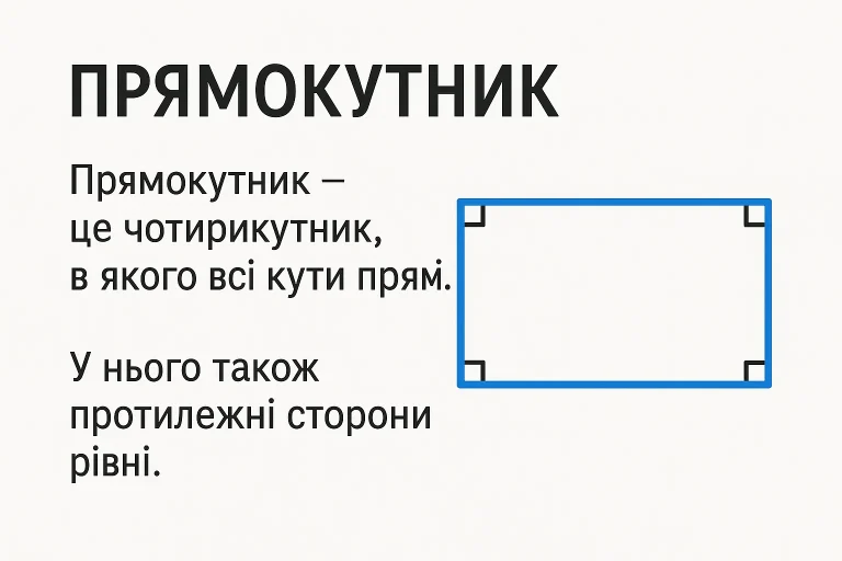 Що таке прямокутник – визначення та просте пояснення