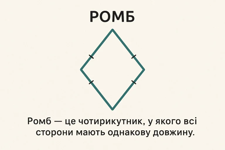 Що таке ромб – визначення та просте пояснення