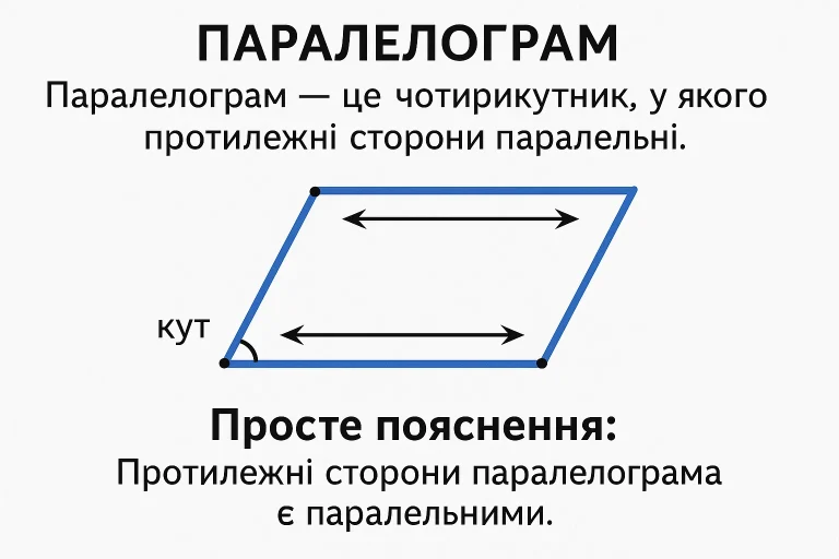 Що таке паралелограм – визначення та просте пояснення