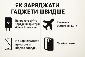 Як заряджати гаджети швидше: технології та пристрої