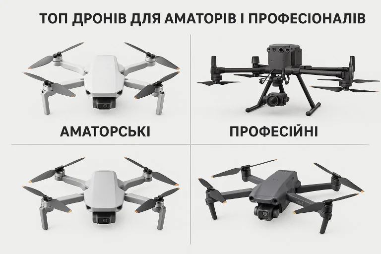 Топ дронів для аматорів і професіоналів