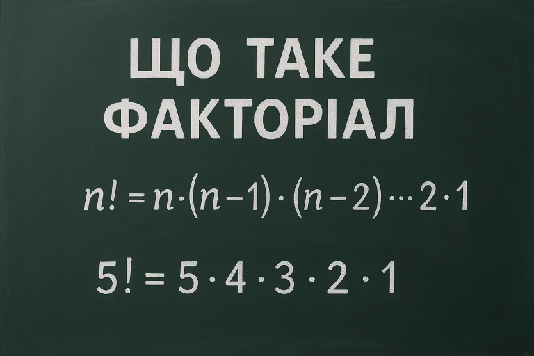 Що таке факторіал — просте пояснення для учнів та студентів