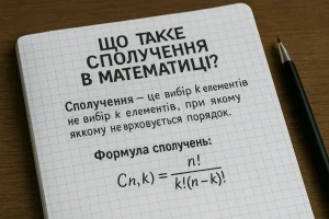 Що таке сполучення в математиці: формули та приклади