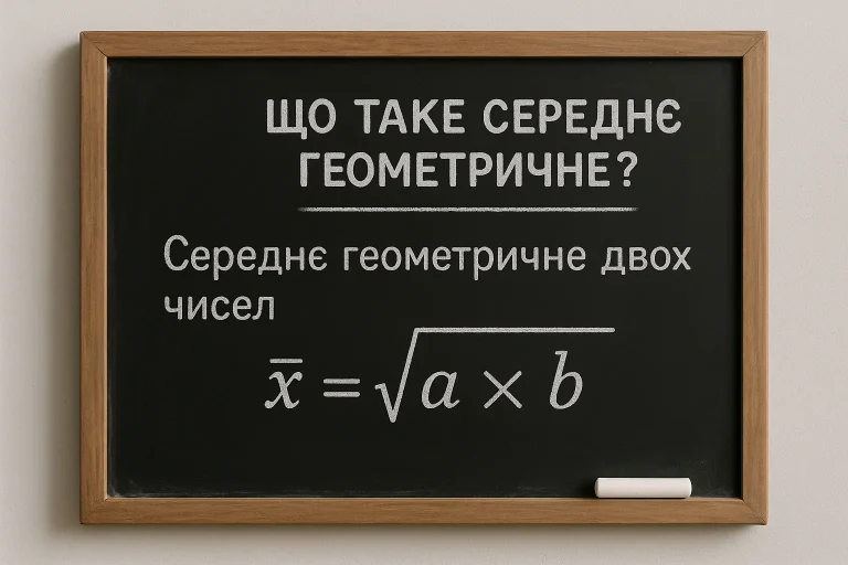 Що таке середнє геометричне — просте пояснення та формула