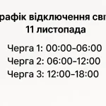Графік відключення світла 11 листопада: актуальна інформація