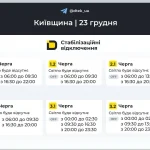 Відключення світла 23 грудня: графіки та причини перебоїв в Україні