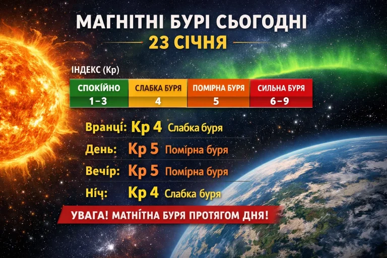 Магнітні бурі 23 січня: що робити і як уберегтися