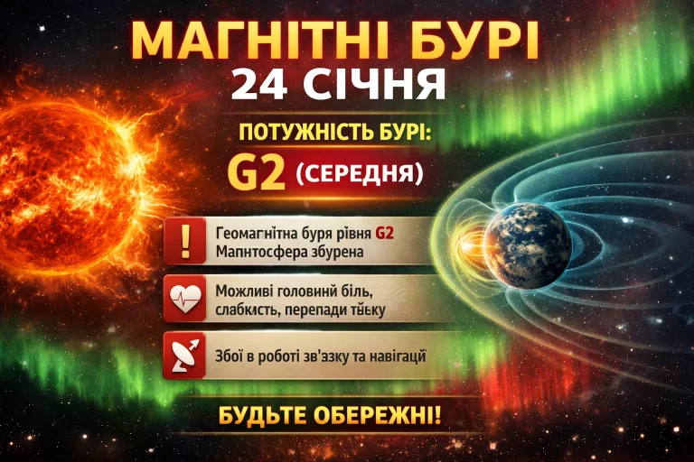 Магнітні бурі 24 січня: як пережити день легко
