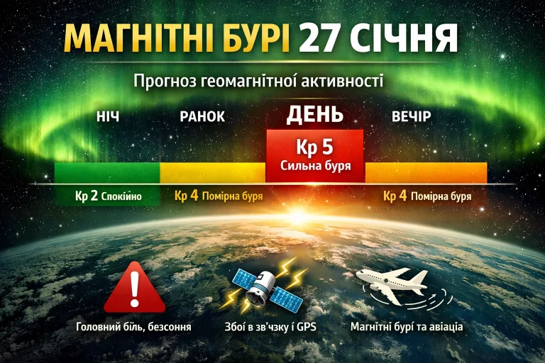 Магнітні бурі 27 січня: що робити і як уберегтись