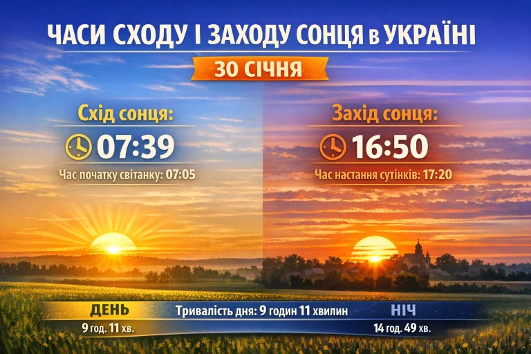 Коли сходить і заходить сонце 15 березня