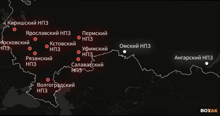В росії лишилось два НПЗ, куди не долітали дрони